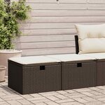 vidaXL Salon de jardin avec coussins 2Pièces marron résine tressée acacia