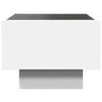 vidaXL Table de chevet avec LED infini blanc 40x40x30 cm