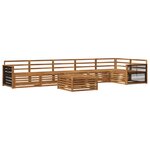 vidaXL Ensemble de canapés d'extérieur 7 Pièces Naturel