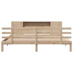 vidaXL Lit bibliothèque sans matelas 200x200 cm bois massif de pin