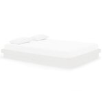 vidaXL Cadre de lit sans matelas blanc bois de pin massif