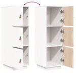 vidaXL Buffet haut Blanc 34x40x108 5 cm Bois massif de pin