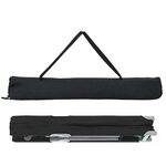 vidaXL Lit de camping pliant 2 Pièces Noir 62 x 194 x 42 cm Tissu Oxford