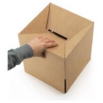 Caisse carton brune simple cannelure raja 20x14x14 cm (lot de 25)