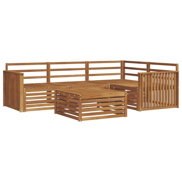 vidaXL Ensemble de canapés d'extérieur 5 Pièces Naturel