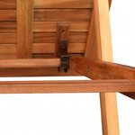 Vidaxl chaise longue avec table bois d'acacia solide