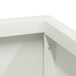 vidaXL Cache-pot de jardin Blanc 80 x 80 x 50 cm Acier laminé à froid
