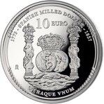 Pièce de monnaie en Argent 10 Euro g 27 Millésime 2025 Revolutionary War FIRST AMERICAN DOLLAR