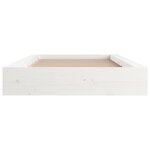 vidaXL Cadre de lit sans matelas blanc 140x190 cm bois massif