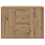 vidaXL Buffet chêne artisanal 88x30x64 cm bois d'ingénierie
