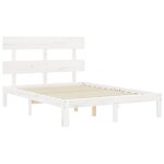vidaXL Cadre de lit avec tête de lit blanc 120x200 cm bois massif