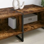 vidaXL Meuble TV Chêne Fumé 170 5 x 36 x 30 5 cm Bois d'ingénierie