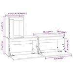 vidaXL Meubles TV 3 Pièces Bois massif de pin
