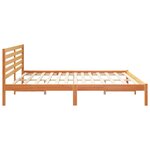 vidaXL Cadre de lit Marron cire 200 x 200 cm Bois massif en pin