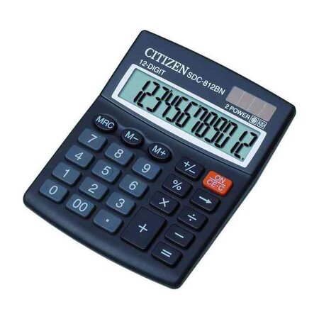 Calculatrice de table SDC-812BN 12 Chiffres Noir CITIZEN