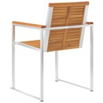 vidaXL Chaises de jardin 6 Pièces avec coussins Bois d'acacia solide