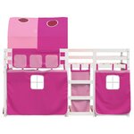 vidaXL Lit superposé sans matelas rose 80x200 cm bois de pin massif