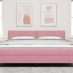 vidaXL Tête de lit Rose 180 cm Velours