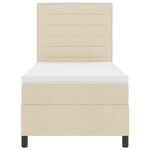vidaXL Lit à ressorts avec matelas Crème 100x200 cm Tissu