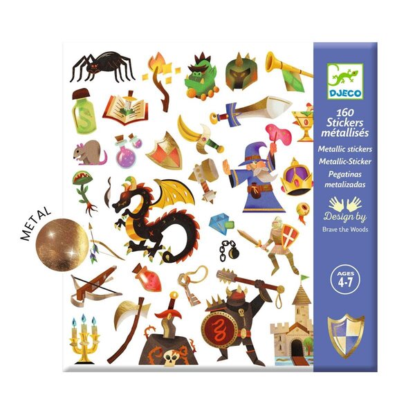 Djeco DJ09277 - Stickers Médiéval fantastique