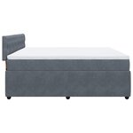 vidaXL Sommier à lattes de lit et matelas Gris foncé 200x200cm Velours
