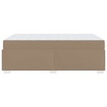 vidaXL Cadre de lit avec matelas Cappuccino 90 x 200 cm tissu