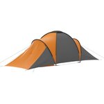 vidaXL Tente de camping pour 6 personnes gris et orange