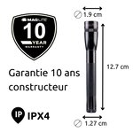 Lampe de poche compacte SP32 - IPX7 - 2 piles AAA - 100 lumens - 12.7 cm - Noir - Super Mini Maglite
