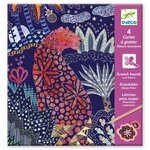 Djeco DJ09728 - 4 Cartes à gratter Nature luxuriante