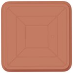 vidaXL Plateau carré à fleurs 24 Pièces Rouge brique 36 x 36 x 2.5 cm