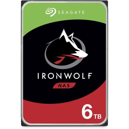 SEAGATE - Disque dur Interne - NAS Iron Wolf - 6To - 5 400 tr/min - 3.5 (ST6000VN001)