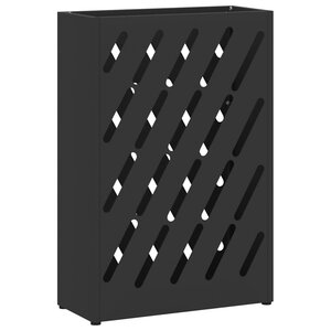 vidaXL Porte-parapluie Noir 28 x 12 x 41 cm Acier