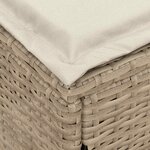 vidaXL Pouf de Jardin Beige et crème 80 x 38 x 42 cm Rotin PE