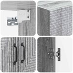 vidaXL Armoire Murale Sonoma gris 66 x 34 5 x 90 cm Bois d'ingénierie