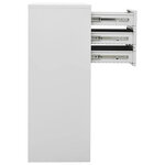Armoire de bureau rangement avec étagère réglable 90 x 40 x 102 cm en acier gris clair 02_0046904