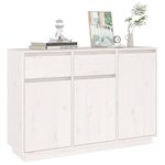 vidaXL Buffet blanc 110x34x75 cm bois massif de pin
