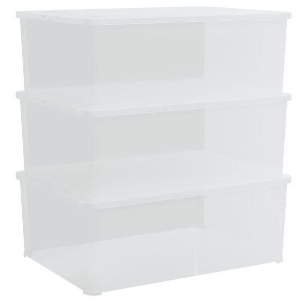 vidaXL Boîtes de rangement en plastique 3 Pièces 10 L empilables