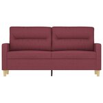 vidaXL Canapé à 2 places Rouge bordeaux 140 cm Tissu