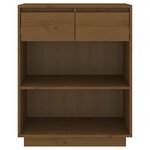 vidaXL Armoire console Marron miel 60x34x75 cm Bois de pin solide
