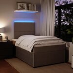 vidaXL Sommier à lattes de lit et matelas Gris clair 120x200cm Velours