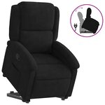 vidaXL Fauteuil inclinable Noir Velours