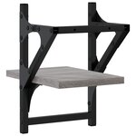 vidaXL Étagères murales avec barres 2 Pièces sonoma gris 20x25x30 cm