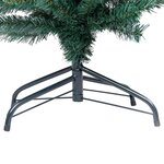vidaXL Sapin de Noël artificiel mince pré-éclairé/support vert 240 cm