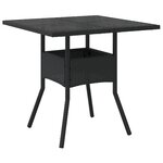vidaXL Set de salle à manger jardin 5 pièces Noir poly rotin