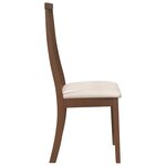 vidaXL Chaises à manger coussins 2 Pièces marron bois massif caoutchouc
