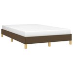 vidaXL Cadre de lit sans matelas marron foncé 120x190 cm tissu