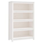 vidaXL Bibliothèque Blanc 80x35x126 cm Bois de pin massif