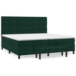 vidaXL Sommier à lattes de lit et matelas Vert foncé 200x200cm Velours