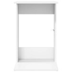 vidaXL Table d'appoint Blanc 40 x 38 x 62 5 cm Bois d'ingénierie
