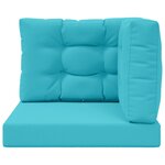 vidaXL Coussin de canapé d'extérieur 3 Pièces Turquoise Polyester